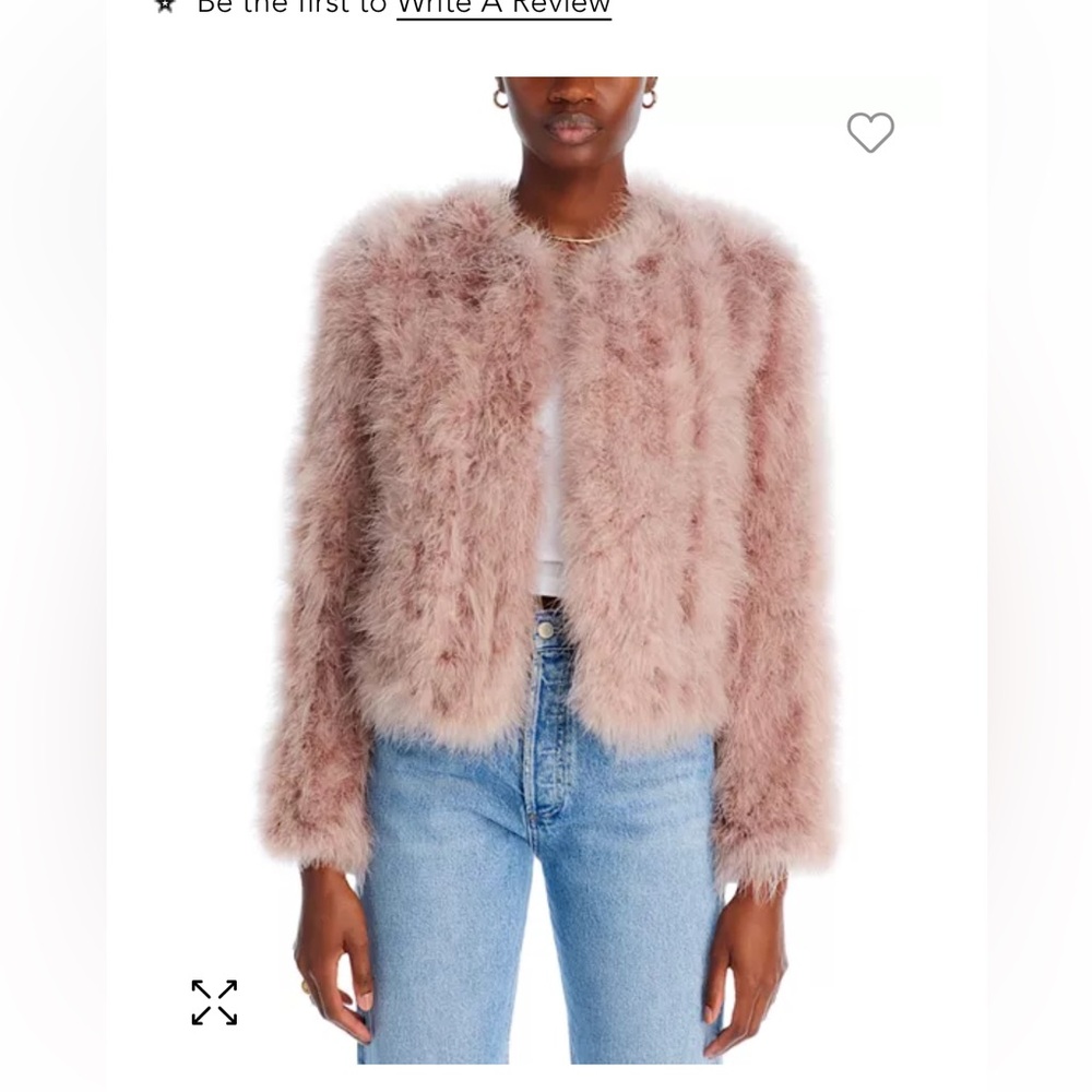 Dusty pink 100% feather coat /jacket